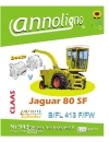 CLAAS Feldhäcksler Typ Jaguar 80 SF & Deutz V Motor Typ FL 413 F/FW Bild- Ersatzteilliste & Explosionszeichnungen - annoligno 943